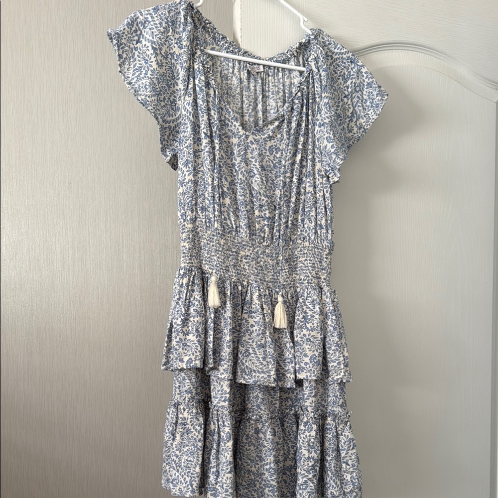 Patrons of Peace Blue and White Mini Dress